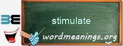 WordMeaning blackboard for stimulate